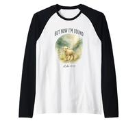 But Now I’m Found Luke 15:10 Watercolor Lamb Christian Manche Raglan