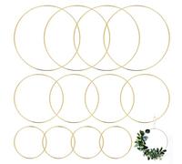 But Oswetf 12 Pcs Cercle Metal, Cercle Attrape Reve, Anneaux en Métal Artisanaux, Cercle en Métal Doré pour Décoration Macramé DIY Art Loisirs Créatifs Attrape-Rêve, 10/15/20cm (Circulaire)