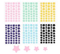 But Oswetf 6 feuilles/306 patchs en forme d'étoile, 6 couleurs, patchs hydrocolloïdes pour l'acné, autocollants pour le visage, points d'acné, autocollants mignons à boutons (spécification 1)