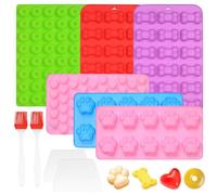 But the cow 6 Pièces Moules à Bonbons en Silicone Anti-AdhéSif, Moules à chocolat en silicone réutilisables, avec 2 racloirs et 2 pinceaux,pour Chocolat Bonbons Pudding