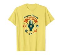 But Through Practice Occupational Therapy Motivational T-Shirt, Homme, Citron, S