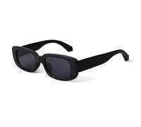 BUTABY Femme rétro, vintage, Monture noire, verres gris