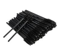BUTBU 100PCS Brosses à Cils Jetables, Brosse à Sourcils, Pinceaux à Jetables, Applicateur Cillets Brosse pour Maquillage Extension Cillets Sourcils (Noir)