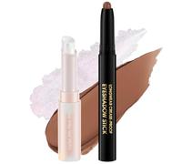 BUTBU 2 pièces Long Lasting Eyeshadow Stick, Fard a Paupiere Creme Très Pigmentée, Jelly Jewels Glitter Stick Paillettes, Longue Durée, Sensation de Rosée, Chatoyant, Intense en Couleurs