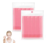 BUTBU 200 Pièces Micro Applicateurs Brosses, Microbrosses Cils, Micro Applicateurs Brosses, Brosse Maquillage pour Extension de Cils Sourcils Lèvres Bouche