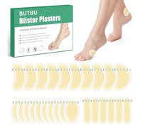 BUTBU 30 pièces pansements hydrocolloïdes, Invisible Hydrocolloid Gel Blister Bandages, coussinets imperméables pour protection de la peau, anti-ampoules avant-pied, doigts, orteils, talon