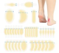 BUTBU 30 pièces pansements hydrocolloïdes, Invisible Hydrocolloid Gel Blister Bandages, coussinets imperméables pour protection de la peau, anti-ampoules avant-pied, doigts, orteils, talon
