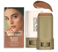 BUTBU Bâton de fond, sérum boosted Skin Tint Balm, Fond de teint hydratant solide, Fond de teint en stick, éclat naturel et éclaircissement 24 heures sur (#03)