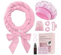 BUTBU Boucle Sans Chaleur, 9PCS Bandeau de bigoudis Sans Chaleur, Ensemble de Bigoudis sans chaleur, Bigoudi Boucle Cheveux De Sommeil Doux, boucle sans chaleur Boudin, pour Tous Types Cheveux(Rose)