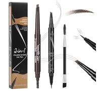 BUTBU Crayon à Sourcils liquide, 3D Crayon Sourcil Microblading, Crayons Yeux, Express Brow Ultra Slim, Teinture Sourcil, Longue Durée, Crée un aspect naturel, Pinceau inclus(Brun foncé)