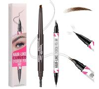 BUTBU Crayon à sourcils liquide, Stylo à sourcils double pointe, 3D Crayon Sourcil Microblading, Crayons Yeux, Express Brow Ultra Slim, Longue Durée, crée un aspect naturel, Pinceau inclus(Brun foncé)