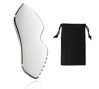 BUTBU Gua Sha Visage et Corps, Guasha Acier Inoxydable, Outil de Massage Facial, Guasha pour Sculpter la Ligne de la Mâchoire et Réduire les Poches, Gua Sha Corps, Cadeau de Soins de la Peau