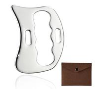 BUTBU Gua Sha Visage et Corps, Guasha Acier Inoxydable, Outil de Massage Facial, Guasha pour Sculpter la Ligne de la Mâchoire et Réduire les Poches, Gua Sha Corps, Cadeau de Soins de la Peau