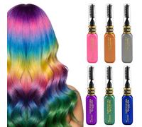 BUTBU Lot de 6 Craie Cheveux Colorées, Cheveux Set pour Filles et Enfants, Couleur De cheveux Lavable Mascara, Teinture Temporaire pour cheveux, Cadeaux de Noël, D'anniversaire pour Enfants