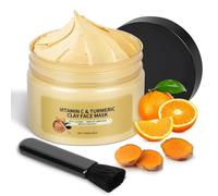 BUTBU Masque d'argile au Curcuma et à La Vitamine C, Masque Nettoyant en Profondeur, Mas-que Visage au Curcuma, Améliore Les Points Noirs, l'acné, Les Taches Brunes Unifie le Teint, 120G