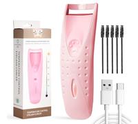 BUTBU Recourbe Cils Chauffant, Heated EyeLash Curler, Heated Lash Curler, Recourbe Cils Professionnel Portable avec Brosse 1 Modes de Température,Recourbement Naturel Longue Durée, USB C Rechargeable