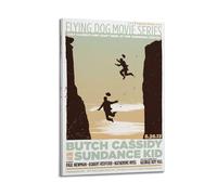 Butch Cassidy et The Sundance Kid Poster décoratif sur toile style rétro avec cadre pour salon, chambre à coucher, 30 x 45 cm