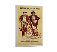 Butch Cassidy et The Sundance Kid Poster décoratif sur toile style rétro avec cadre pour salon, chambre à coucher, 30 x 45 cm