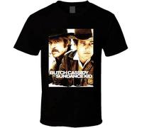 Butch Cassidy & The Sundance Kid Man Redfordt Unisex T-Shirt Printed Tee Graphic Top Men Black Size 3XL