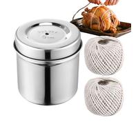 Butcher Twine with Steel Dispenser-2 Rolls 100% Natural Cotton Cooking String for Meat, Poultry & Roasts, Heat-Safe Food Grade Twine for Turkey, Tamales & BBQ, Heavy Duty Kitchen Essentials