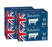 BUTCHER'S Aliments humides pour chiens en conserve sans céréales mélange de tripes 9,6 kg (24 x 400 g)