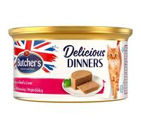 BUTCHER'S Classic Delicious Dinners Mousse pour Chats de de foie et de bœuf 85 g