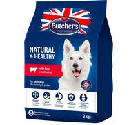 BUTCHER'S Natural&Healthy croquettes pour chiens avec du boeuf 6 kg (2 x 3 kg)
