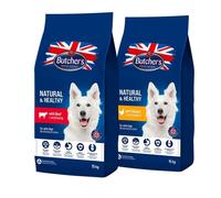 BUTCHER'S Natural&Healthy Mixed flavours pour chiens avec du poulet et du bœuf 2 x 15 kg