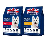 BUTCHER'S Natural&Healthy Mixed flavours pour chiens avec du poulet et du bœuf 2 x 3 kg