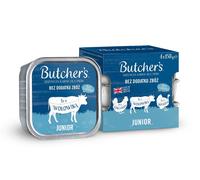 BUTCHER'S Original Junior Mélange de saveurs 4x150 g pâtée de poulet, de bœuf et de dinde pour chiots