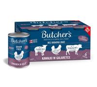 BUTCHER'S Original Recipe in jelly Saveurs mixtes avec foie ou rognons 6x400 g Morceaux en gelée de bœuf, d'agneau et de poulet pour chiens