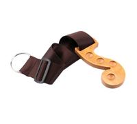 Butée Antidérapante en Bois pour Violoncelle et Basse, Jaune | Bois et Nylon, Forme Note Musicale, Quatre Trous de Positionnement, Style Noble et Élégant