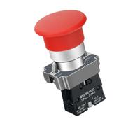 Butée bouton poussoir pour montage sur tableau de bord, BC42 1NC | Unité de commande à tête de champignon pour l'entretien des installations industrielles, les travaux de câblage et les