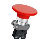 Butée bouton poussoir pour montage sur tableau de bord, BR42 1NC | Unité de commande à tête de champignon pour l'entretien des installations industrielles, les travaux de câblage et les