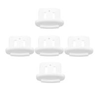 Butée Coulissante du Panier de Lave-vaisselle 5 Pièces Blanc Plastique