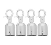 Butée D’extrémité de Corde en Alliage D’aluminium Argenté, Lot de 4