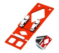 Butée d'angle pour rail de guidage - 300 mm - Fraisage CNC - Rail de guidage à angle droit à 90° - Compatible avec Festool et Makita - Butée avec guide des bords pour scies circulaires (rouge)