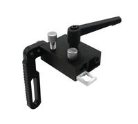 Butée de guidage réglable - Butée de rail d'onglet en acier allié for rainure en T - Dispositif de limitation de longueur précis for outil de travail du bois(Black)