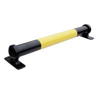 Butée de parking acier 80 cm noir et jaune