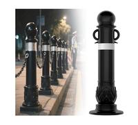 Butée de parking pour garage poteau de borne en plastique de 80 cm de haut pour entrées de véhicules délimiteurs de circulation réflecteur poteau barrière (Gray2(2pc))