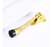 Butée de porte à levier à pied en alliage de zinc avec base en caoutchouc antidérapante pour portes de maison, de bureau et d'hôtel, argenté (doré)