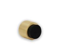 Butée De Porte AdhéSive Pour Mur| Ø 28x28 mm | Caoutchouc Noir| Laiton Finition Mate| Forte AdhéSion| 100% fonctionnel| EVI Herrajes Mod. I-198/28-TPM-LMT