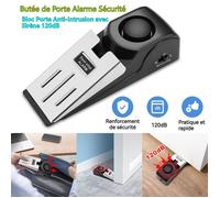 Butée de Porte Alarme Sécurité - BLOQUE PORTE - STOP PORTE - Bloc Porte Anti-Intrusion avec Sirène 120dB,1 pièce