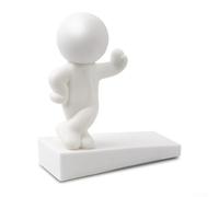 Butée de porte antidérapante avec aspect décoratif pour protection du sol et de la porte, conçue pour une utilisation avec des portes résidentielles standard (blanc)