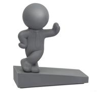 Butée de porte antidérapante avec design décoratif, bloque le mouvement de la porte et offre une protection fiable du sol et de la porte (gris)