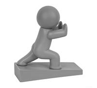 Butée de porte antidérapante pour sols et animaux domestiques avec design attrayant qui bloque les mouvements de la porte et empêche les dommages (gris)