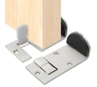 Butée de porte au sol - Butée de porte en acier inoxydable - Bloqueurs de sécurité pour hôtel, voyage, porche, appartement, balcon, location, restauration rapide, garage, atelier, garde-manger
