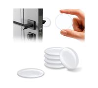 Butee de Porte Autocollante Silicone, 12 Pcs,42x10mm, Tampon Porte Adhesive, Robuste et Durable, Protection Poignée Porte & Murs pour Placards, Cuisine, Salle de Bain & Chambre, Blanc