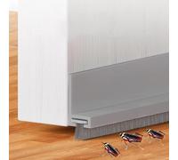 Butée de Porte avec Brosse pour réduire Le Bruit, 99,1 cm en Caoutchouc, butée de Porte réglable, insonorisation pour Portes, Joint de Porte - Blanc