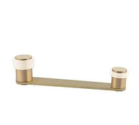 Butée de porte avec retenue pivotante | Pour porte jusqu'à 100 mm d'épaisseur | Laiton | Vis + cheville | Ref I-253 | EVI quincaillerie (Laton Mat - Caoutchouc blanc)